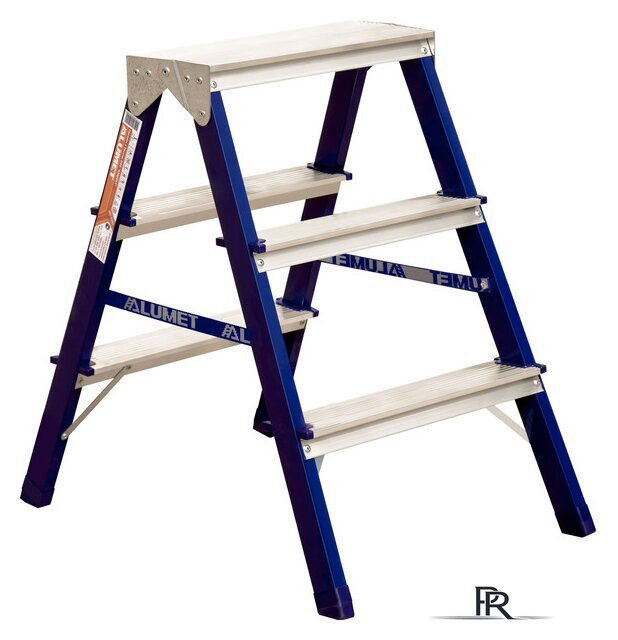 Лестница-стремянка Алюмет стальная двухсторонняя MD M8203 - Изображение №1 — Интернет-магазин ПроЗаказ