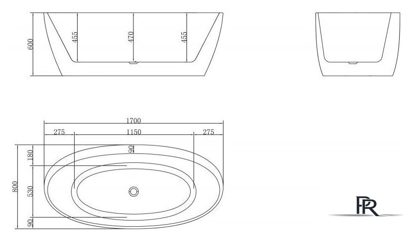 Ванна BelBagno BB404 170x80 - Изображение №2 — Интернет-магазин ПроЗаказ