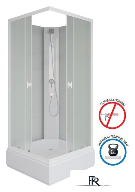 Душевая кабина Niagara Promo P100/26Q/MT/BK 100x100x195 - Изображение №4 — Интернет-магазин ПроЗаказ