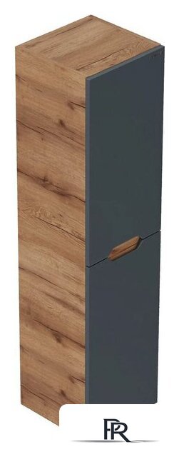  Onika Шкаф-полупенал для ванной Айленд 30 403087 (графит/дуб крафт золотой) - Изображение №5 — Интернет-магазин ПроЗаказ