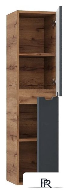  Onika Шкаф-полупенал для ванной Айленд 30 403087 (графит/дуб крафт золотой) - Изображение №3 — Интернет-магазин ПроЗаказ