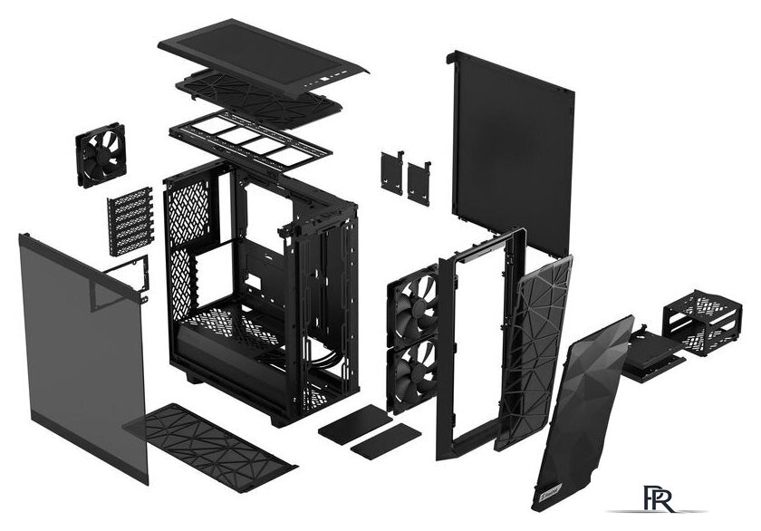 Корпус Fractal Design Meshify 2 Compact Light Tempered Glass FD-C-MES2C-03 - Изображение №18 — Интернет-магазин ПроЗаказ