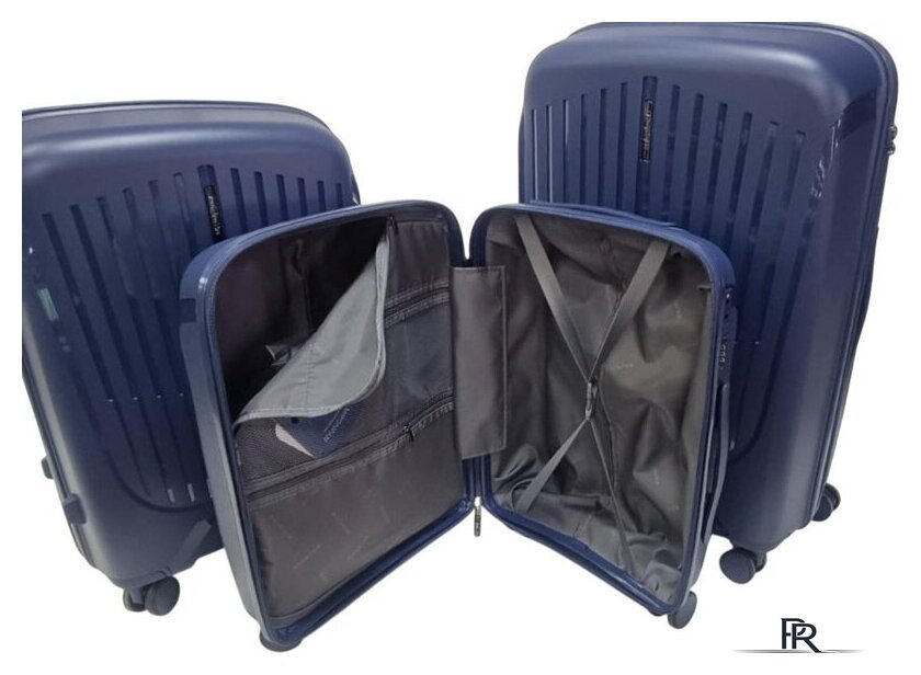 Чемодан-спиннер Mironpan 23107 (L, темно-синий) - Изображение №3 — Интернет-магазин ПроЗаказ