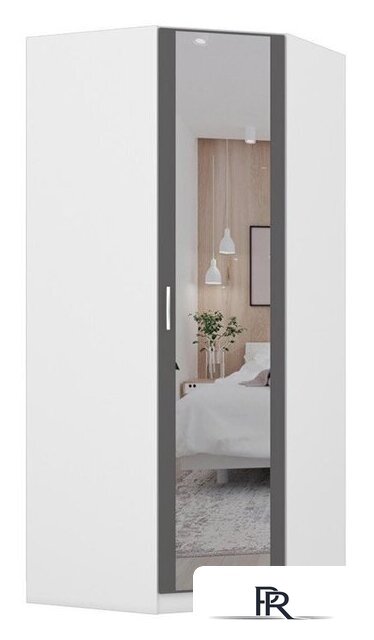 Шкаф распашной Интермебель Марсель 1 зеркало МР-10 (графит серый) - Изображение №1 — Интернет-магазин ПроЗаказ