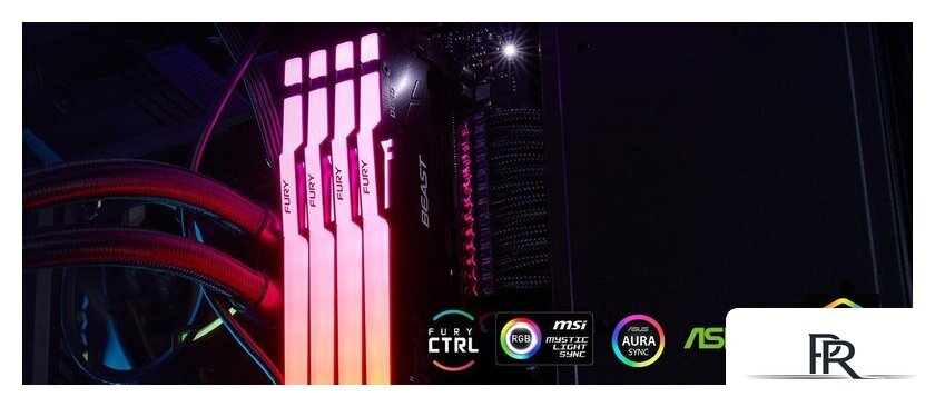 Оперативная память Kingston FURY Beast RGB 32ГБ DDR5 5600 МГц KF556C36BBE2A-32 - Изображение №4 — Интернет-магазин ПроЗаказ