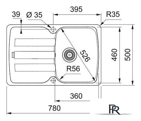 Кухонная мойка Franke Antea AZG 611-78 114.0693.552 (матовый черный) - Изображение №2 — Интернет-магазин ПроЗаказ
