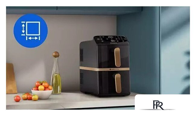 Аэрогриль (аэрофритюрница) Philips Ovi Stacked Dual Basket NA462/70 - Изображение №2 — Интернет-магазин ПроЗаказ