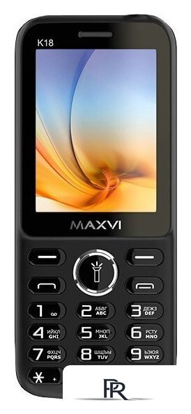 Кнопочный телефон Maxvi K18 (черный) - Изображение №2 — Интернет-магазин ПроЗаказ