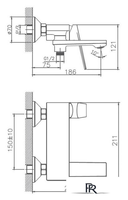 Смеситель Haiba HB60533-3 (серый) - Изображение №2 — Интернет-магазин ПроЗаказ