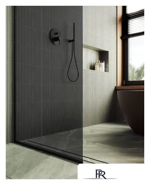 Душевая стенка MaybahGlass 195x79 MGD-698-6у (графитовое стекло/черный) - Изображение №3 — Интернет-магазин ПроЗаказ