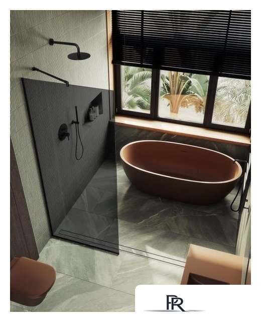 Душевая стенка MaybahGlass 195x79 MGD-698-6у (графитовое стекло/черный) - Изображение №7 — Интернет-магазин ПроЗаказ