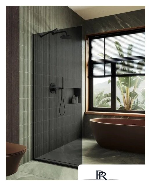 Душевая стенка MaybahGlass 195x79 MGD-698-6у (графитовое стекло/черный) - Изображение №4 — Интернет-магазин ПроЗаказ