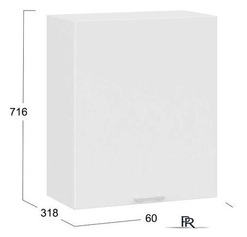 Шкаф навесной Трия Габриэлла 1В6 с одной дверью (белый/сноу) - Изображение №3 — Интернет-магазин ПроЗаказ
