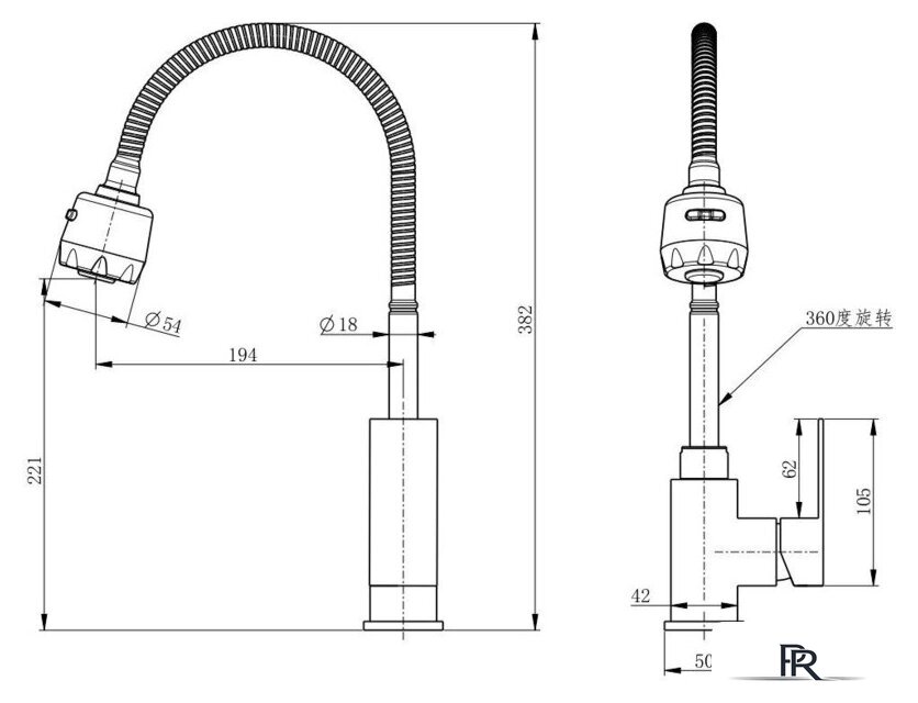 Смеситель Ekko E42803 - Изображение №2 — Интернет-магазин ПроЗаказ