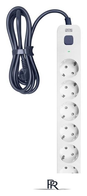 Стабилизатор Powercom SP-06W (5м, 6 розеток, белый/серый) - Изображение №1 — Интернет-магазин ПроЗаказ