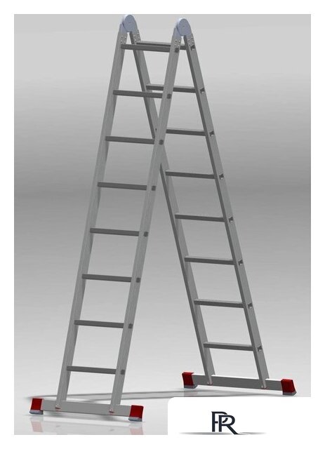 Лестница-трансформер Новая высота NV 331 шарнирная 2x8 ступеней - Изображение №3 — Интернет-магазин ПроЗаказ