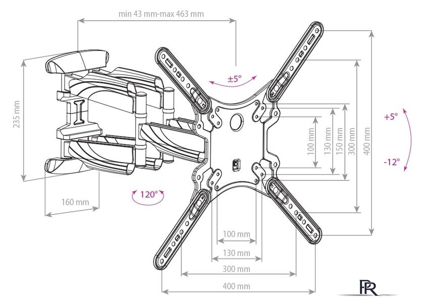 Кронштейн для телевизора Arm Media COBRA-45 - Изображение №4 — Интернет-магазин ПроЗаказ
