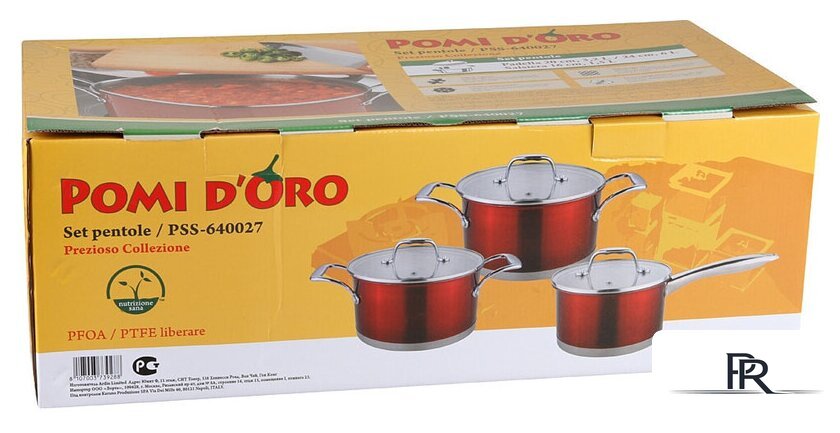 Набор кастрюль Pomi d'Oro Prezioso PSS-640027 - Изображение №7 — Интернет-магазин ПроЗаказ