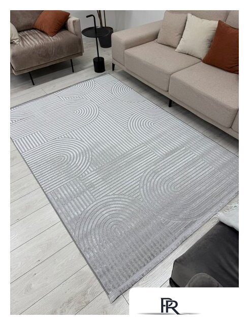 Ковер для жилой комнаты Radjab Carpet Моника Прямоугольник MC 402A 12588RK (1.6x3, L.Grey) - Изображение №3 — Интернет-магазин ПроЗаказ