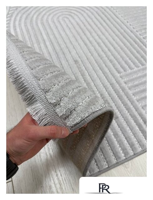 Ковер для жилой комнаты Radjab Carpet Моника Прямоугольник MC 402A 12588RK (1.6x3, L.Grey) - Изображение №6 — Интернет-магазин ПроЗаказ