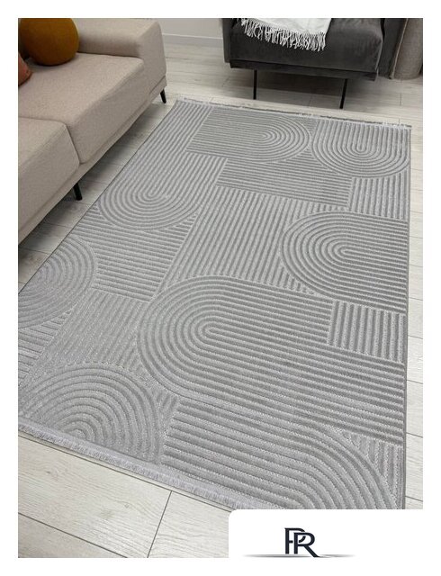 Ковер для жилой комнаты Radjab Carpet Моника Прямоугольник MC 402A 12588RK (1.6x3, L.Grey) - Изображение №4 — Интернет-магазин ПроЗаказ