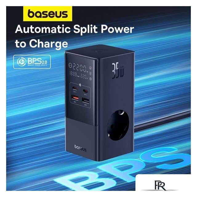 Сетевое зарядное Baseus PowerCombo Tower PowerStrip 3AC2+U2+С 35W CCGAN35-S3ACE - Изображение №14 — Интернет-магазин ПроЗаказ