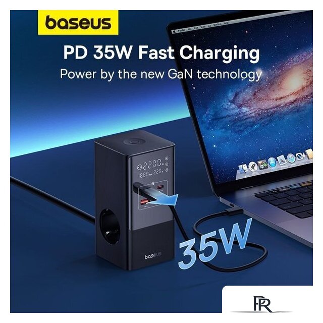 Сетевое зарядное Baseus PowerCombo Tower PowerStrip 3AC2+U2+С 35W CCGAN35-S3ACE - Изображение №13 — Интернет-магазин ПроЗаказ