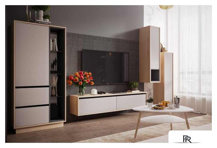 Шкаф распашной Аквилон Рэя №8.1 (туя светлый/кашемир) - Изображение №13 — Интернет-магазин ПроЗаказ