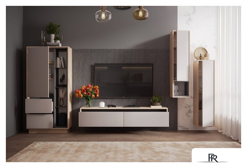 Шкаф распашной Аквилон Рэя №8.1 (туя светлый/кашемир) - Изображение №12 — Интернет-магазин ПроЗаказ