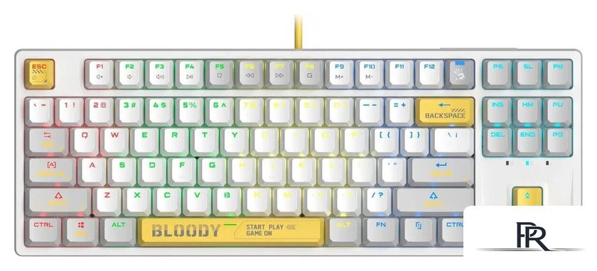 Клавиатура A4Tech Bloody S87 Energy White (Bloody BLMS Red Plus) - Изображение №1 — Интернет-магазин ПроЗаказ