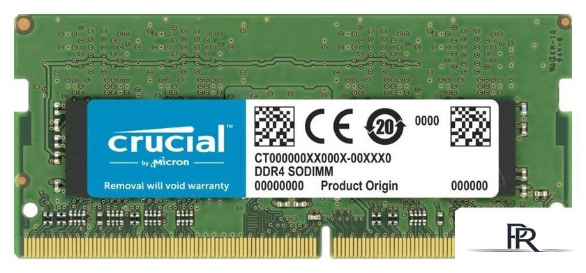 Оперативная память Crucial 32GB DDR4 SODIMM PC4-25600 CT32G4SFD832A - Изображение №1 — Интернет-магазин ПроЗаказ