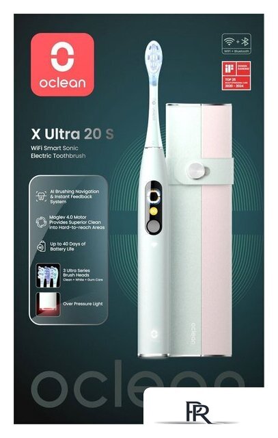 Электрическая зубная щетка Oclean X Ultra 20 (мятно-зеленый) - Изображение №6 — Интернет-магазин ПроЗаказ
