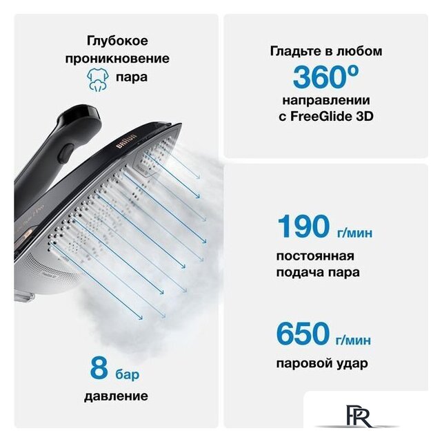 Утюг Braun CareStyle 7 Pro IS 7286 BK - Изображение №10 — Интернет-магазин ПроЗаказ