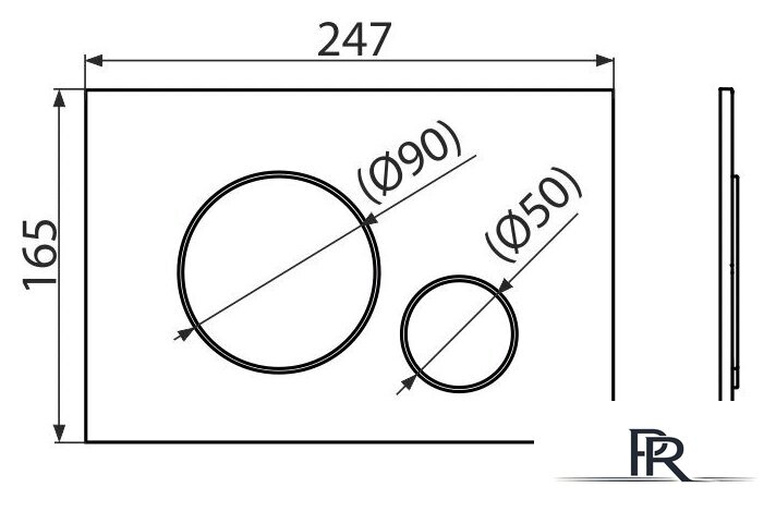 Панель смыва Alcaplast M671 (хром глянцевый) - Изображение №2 — Интернет-магазин ПроЗаказ