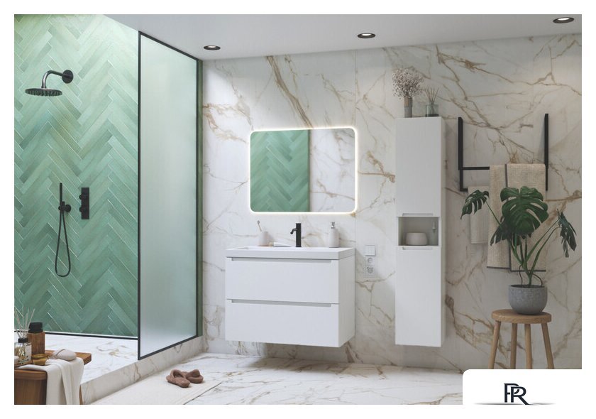  ЗОВ Тумба с умывальником Дион 70 D70LWP0M9003MKV5-OL70 (белый матовый) - Изображение №4 — Интернет-магазин ПроЗаказ