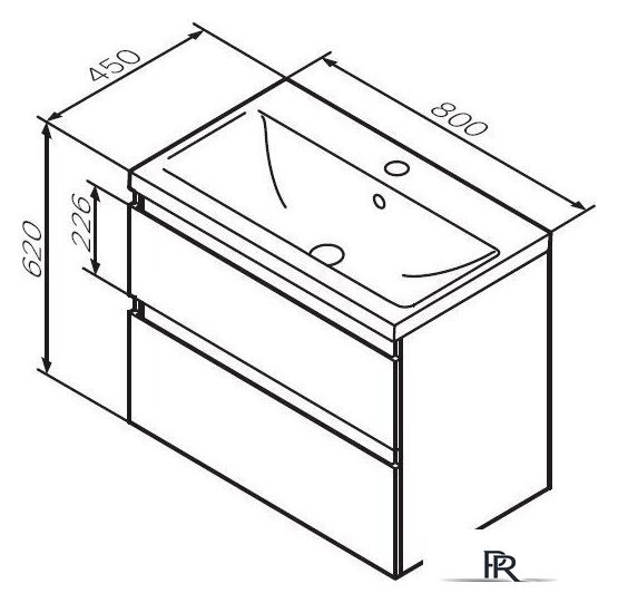  AM.PM Тумба под умывальник X-Joy M85A-FHX0802-WC0802WG - Изображение №15 — Интернет-магазин ПроЗаказ