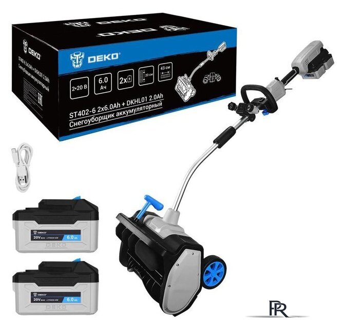 Снегоуборщик Deko ST402-6 083-4444 (с 2-мя АКБ) - Изображение №1 — Интернет-магазин ПроЗаказ