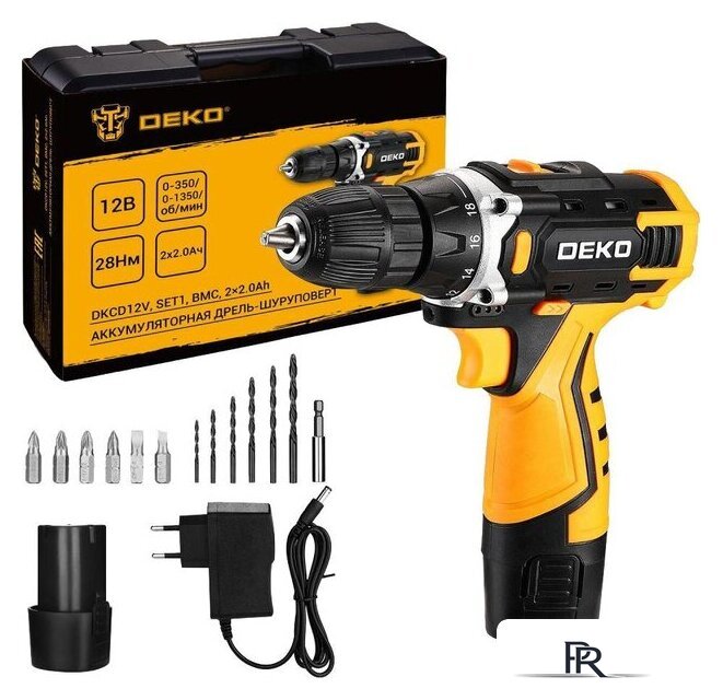 Дрель-шуруповерт Deko DKCD12V Set1 083-1022 (с 2-мя АКБ, кейс) - Изображение №1 — Интернет-магазин ПроЗаказ