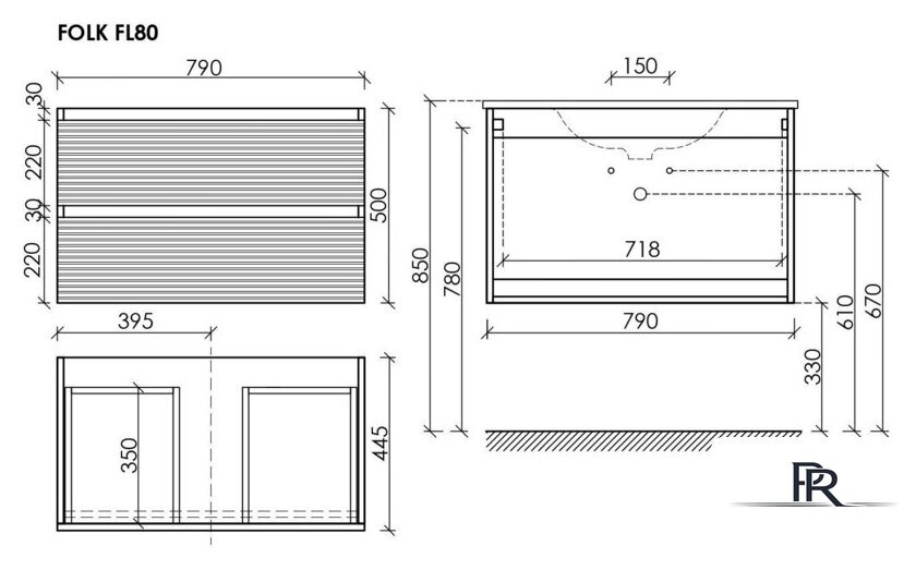  Sancos Тумба под умывальник Folk FL80W - Изображение №9 — Интернет-магазин ПроЗаказ