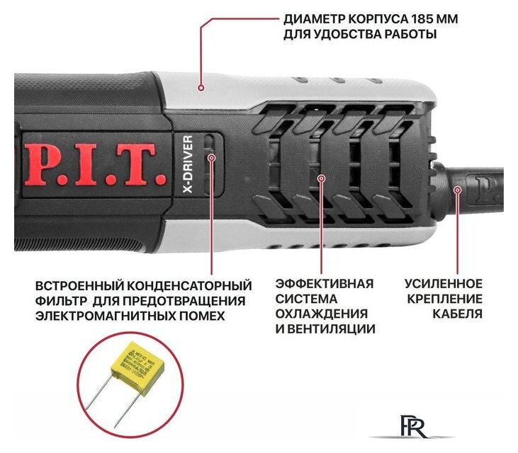 Угловая шлифмашина P.I.T. PWS125-C11 - Изображение №2 — Интернет-магазин ПроЗаказ