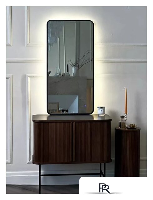 Зеркало с подсветкой  EMZE Smartphone 50x100 LED.UV.SMART.50.100.CHE (черный) - Изображение №3 — Интернет-магазин ПроЗаказ