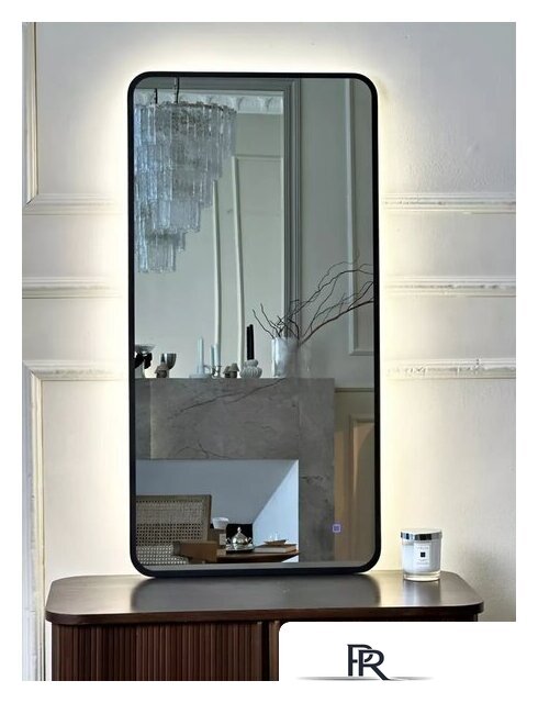 Зеркало с подсветкой  EMZE Smartphone 50x100 LED.UV.SMART.50.100.CHE (черный) - Изображение №2 — Интернет-магазин ПроЗаказ