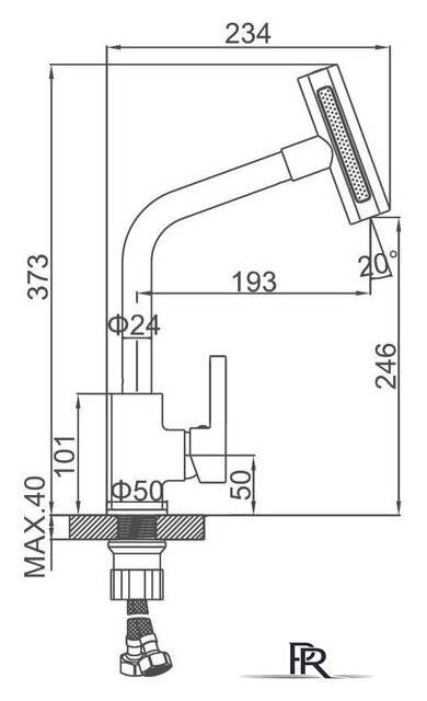 Смеситель Ledeme L4099A-4 - Изображение №3 — Интернет-магазин ПроЗаказ