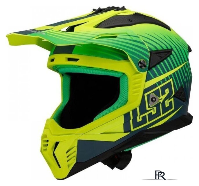 Мотошлем LS2 MX708 Fast II Duck (S, Green H-V Yellow) - Изображение №1 — Интернет-магазин ПроЗаказ