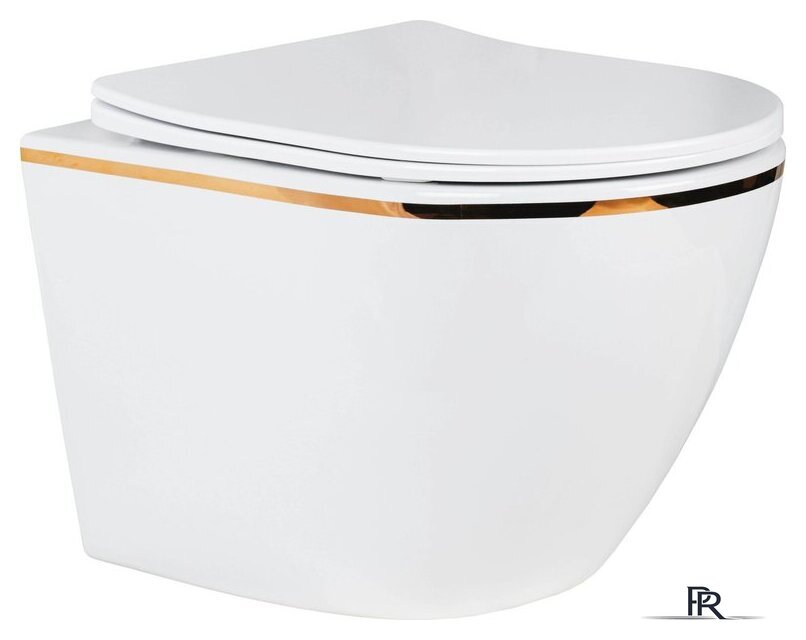 Унитаз подвесной Roxen Antares Gold в комплекте с инсталляцией StounFix Dual Fresh 6 в 1 968092 (кнопка: золото глянцевое ) - Изображение №5 — Интернет-магазин ПроЗаказ