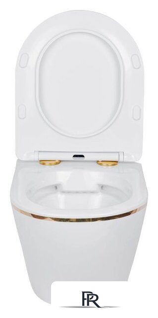 Унитаз подвесной Roxen Antares Gold в комплекте с инсталляцией StounFix Dual Fresh 6 в 1 968092 (кнопка: золото глянцевое ) - Изображение №6 — Интернет-магазин ПроЗаказ