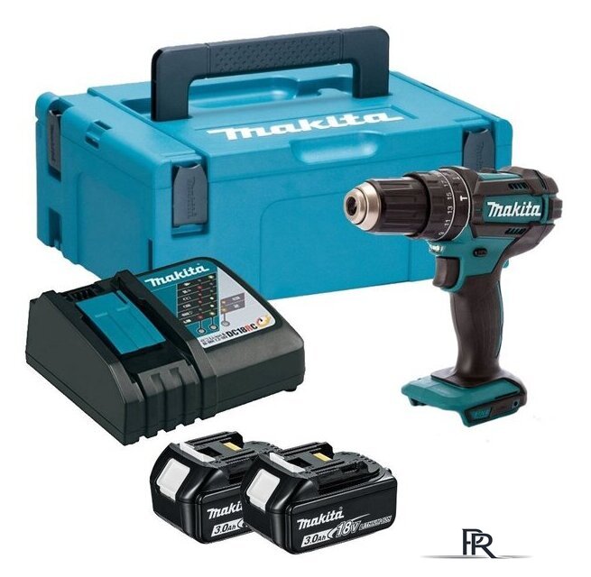 Ударная дрель-шуруповерт Makita DHP482RFJ (с 2-мя АКБ, кейс) - Изображение №1 — Интернет-магазин ПроЗаказ