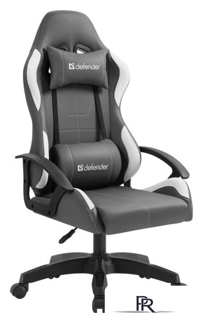 Игровое (геймерское) кресло Defender Chromos (серый/белый) - Изображение №1 — Интернет-магазин ПроЗаказ
