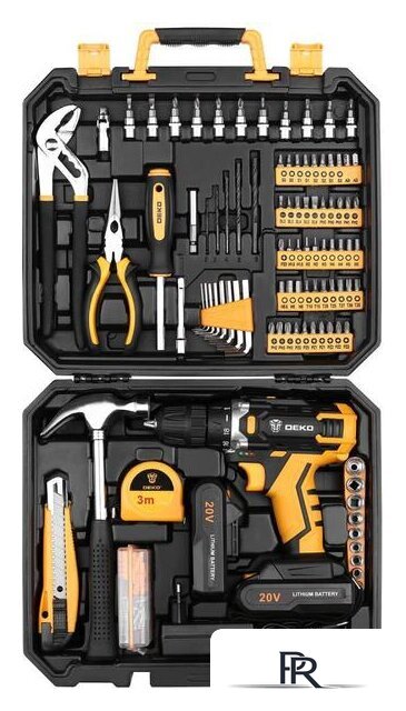 Дрель-шуруповерт Deko DKCD20FU-Li SET 195 063-4135 (с 2-мя АКБ, кейс, набор оснастки) - Изображение №2 — Интернет-магазин ПроЗаказ