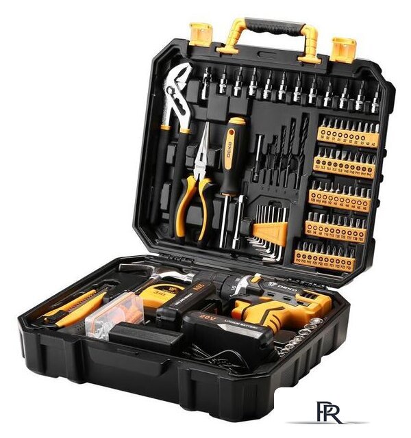 Дрель-шуруповерт Deko DKCD20FU-Li SET 195 063-4135 (с 2-мя АКБ, кейс, набор оснастки) - Изображение №3 — Интернет-магазин ПроЗаказ